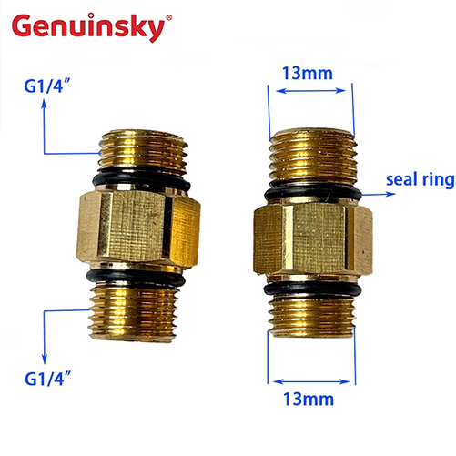 양쪽 수컷 스레드가있는 황동 젖꼭지 G1/4